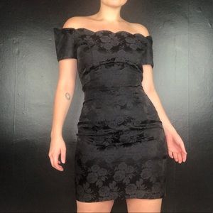 Vintage 90s off the shoulder dress